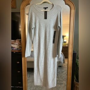 Banana Republic grey Long Sleeve Sheath Dress